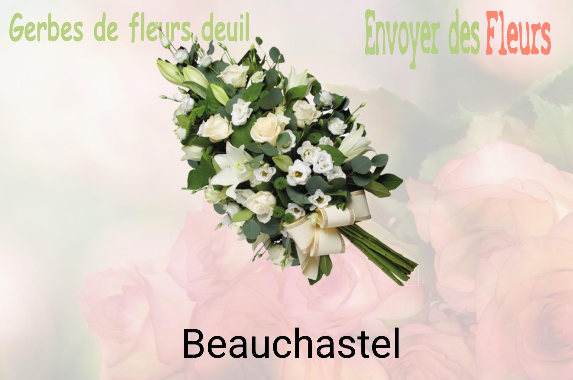 Gerbe de fleurs de deuil livrée à Beauchastel